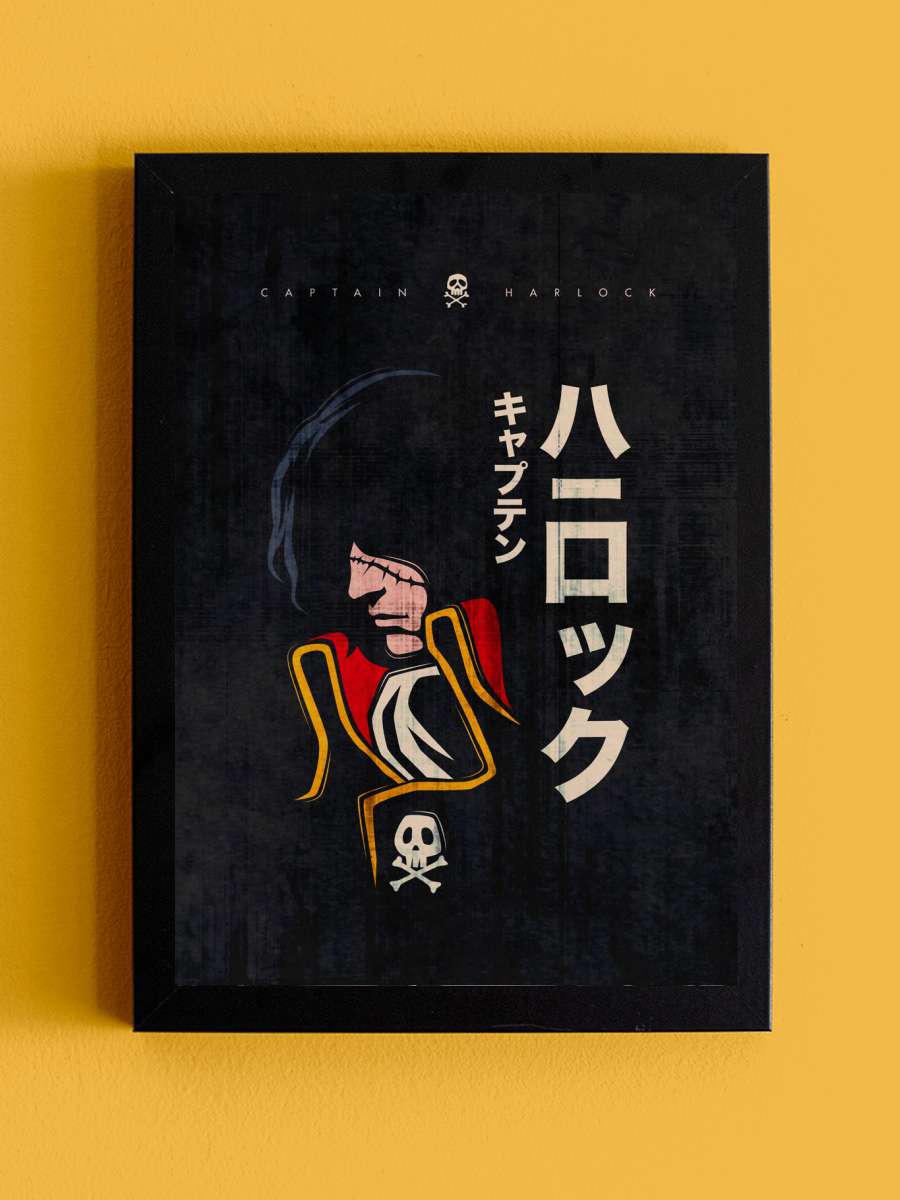 045 Harlock Jap Anime Tablo Siyah Çerçeveli Yüksek Kalite Anime Duvar Poster Tablo - En İyi Fiyatlarla