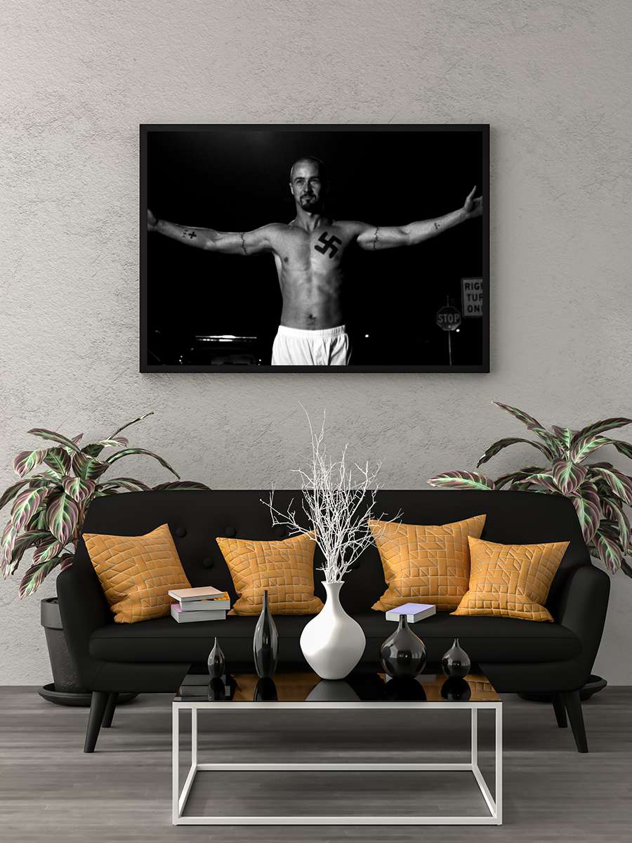 Geçmişin Gölgesinde - American History X Film Tablo Siyah Çerçeveli Film Poster Afiş Tablo