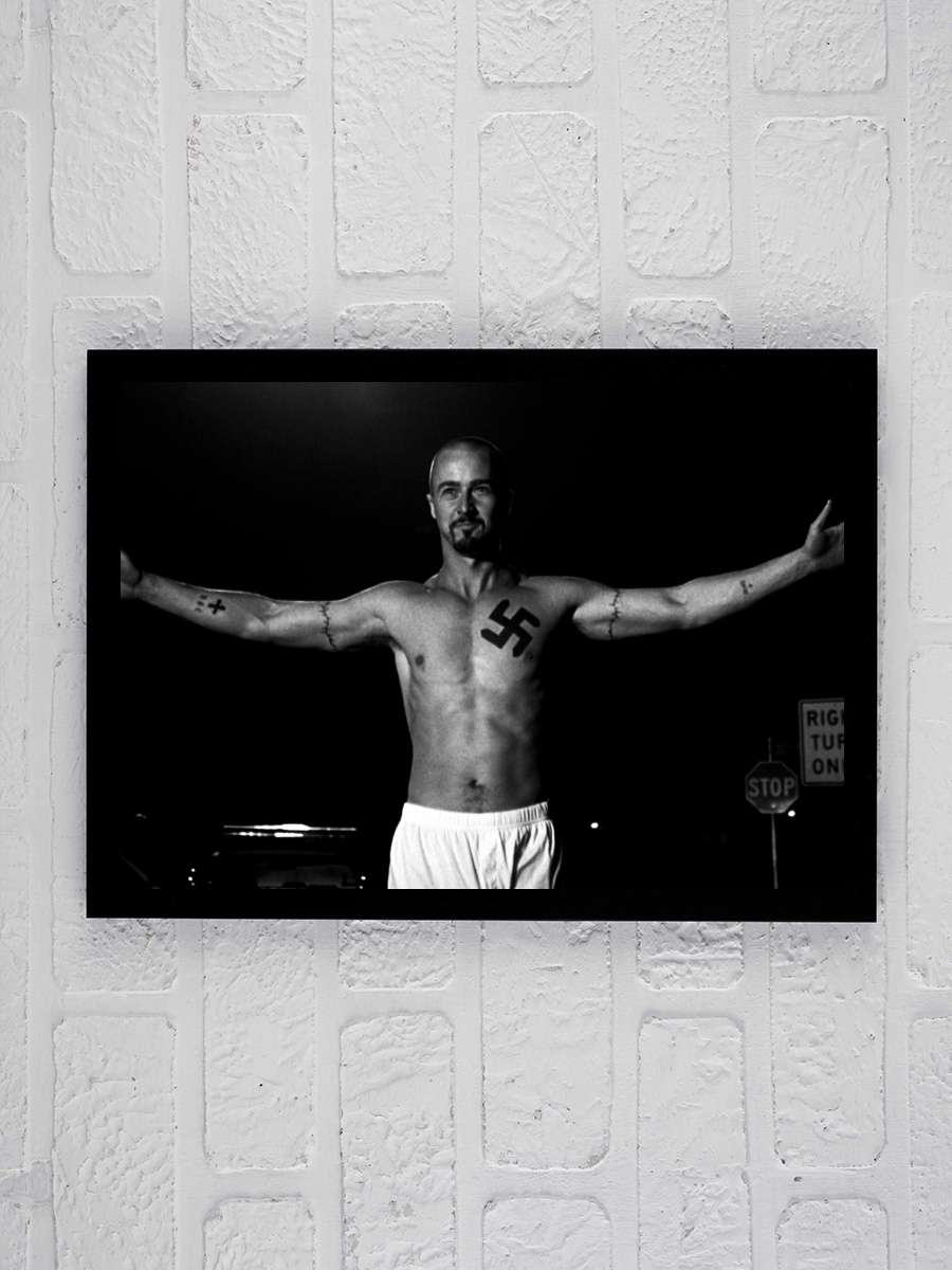 Geçmişin Gölgesinde - American History X Film Tablo Siyah Çerçeveli Film Poster Afiş Tablo