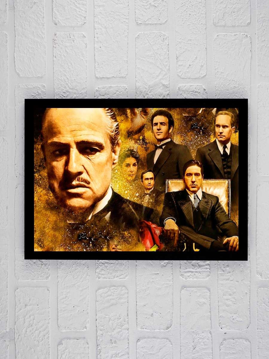Baba - The Godfather Film Tablo Siyah Çerçeveli Film Poster Afiş Tablo