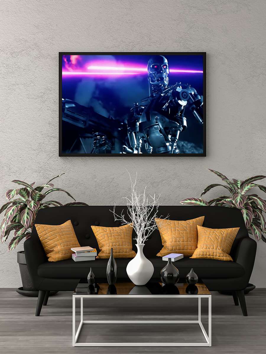 Terminatör 2: Mahşer Günü - Terminator 2: Judgment Day Film Tablo Siyah Çerçeveli Film Poster Afiş Tablo