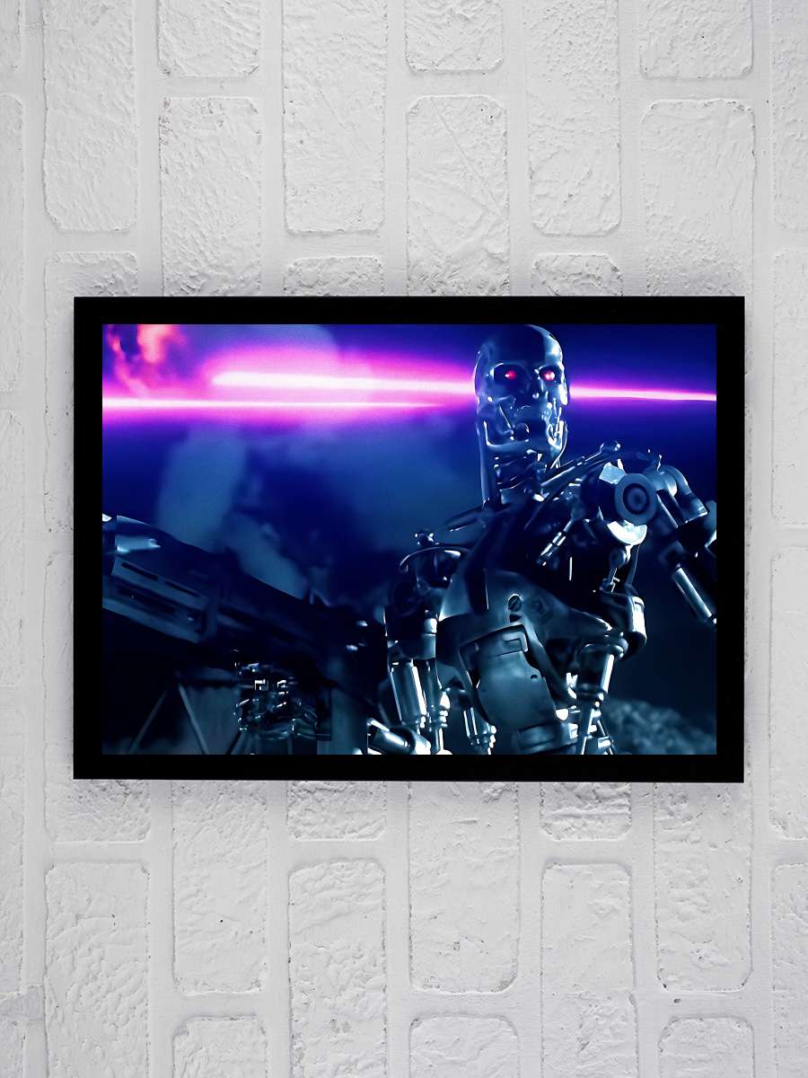 Terminatör 2: Mahşer Günü - Terminator 2: Judgment Day Film Tablo Siyah Çerçeveli Film Poster Afiş Tablo