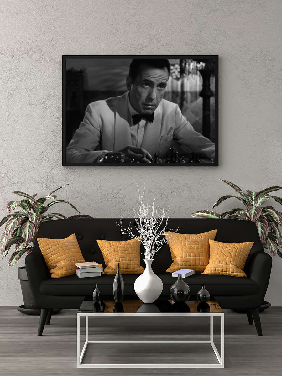 Kazablanka - Casablanca Film Tablo Siyah Çerçeveli Film Poster Afiş Tablo