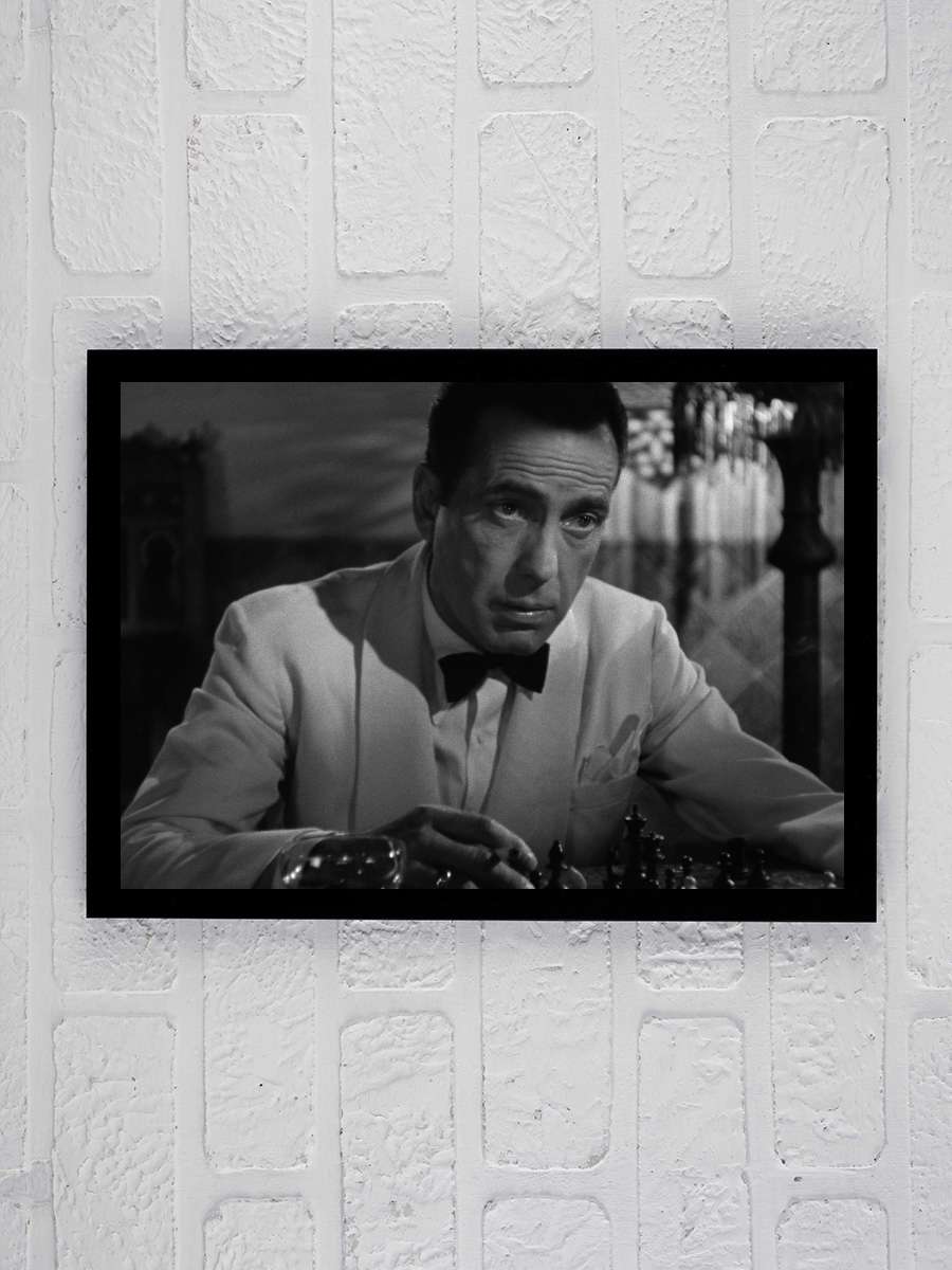 Kazablanka - Casablanca Film Tablo Siyah Çerçeveli Film Poster Afiş Tablo