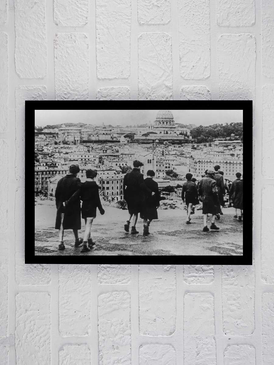 Roma, Açık Şehir - Roma città aperta Film Tablo Siyah Çerçeveli Film Poster Afiş Tablo