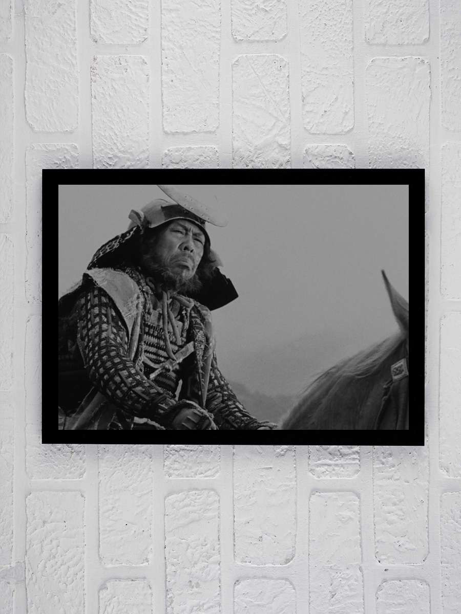 Yedi Samuray - 七人の侍 Film Tablo Siyah Çerçeveli Film Poster Afiş Tablo