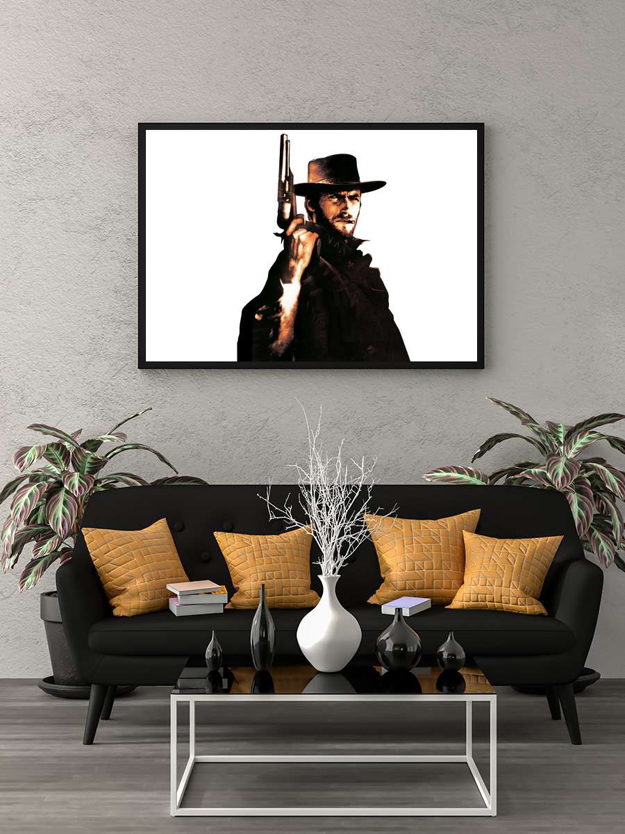 Bir Avuç Dolar - Per un pugno di dollari Film Tablo Siyah Çerçeveli Film Poster Afiş Tablo