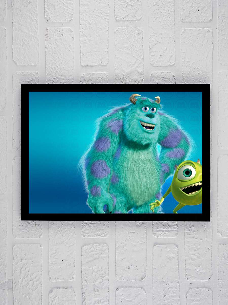 Sevimli Canavarlar - Monsters, Inc. Film Tablo Siyah Çerçeveli Film Poster Afiş Tablo