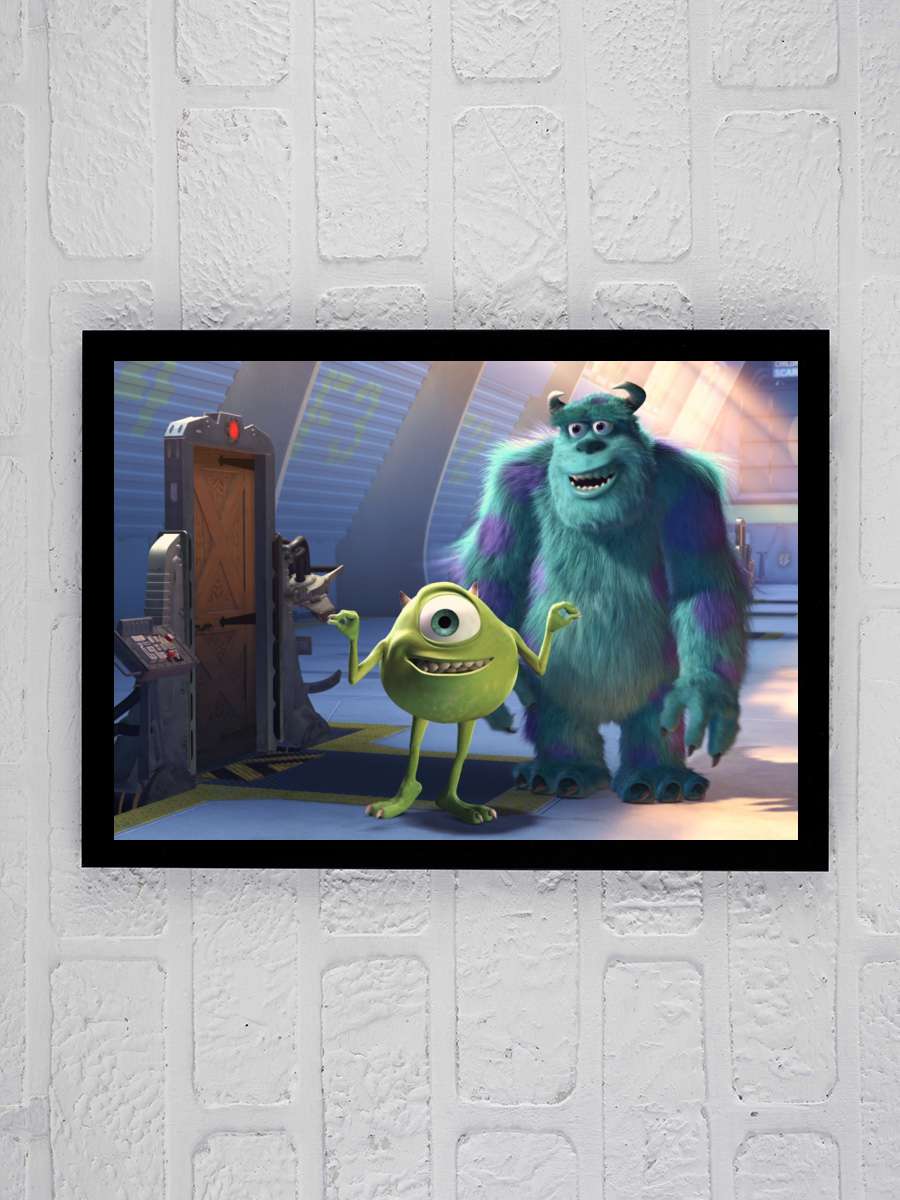 Sevimli Canavarlar - Monsters, Inc. Film Tablo Siyah Çerçeveli Film Poster Afiş Tablo
