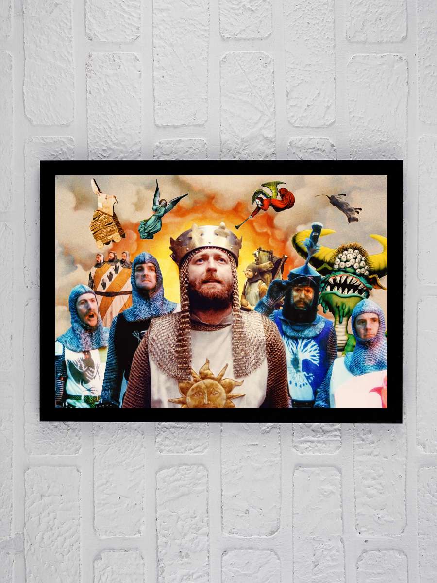 Monty Python ve Kutsal Kase - Monty Python and the Holy Grail Film Tablo Siyah Çerçeveli Film Poster Afiş Tablo