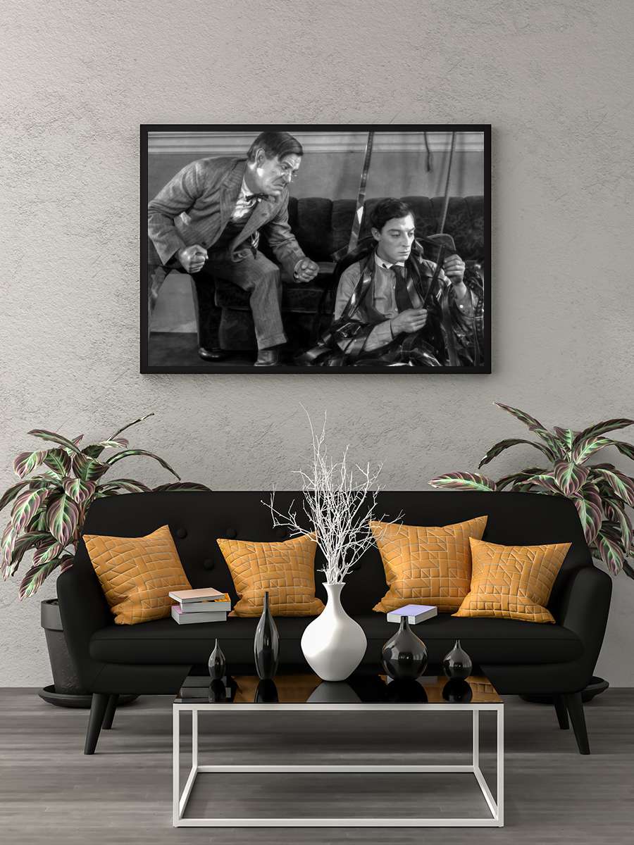 Genç Sherlock - Sherlock Jr. Film Tablo Siyah Çerçeveli Film Poster Afiş Tablo