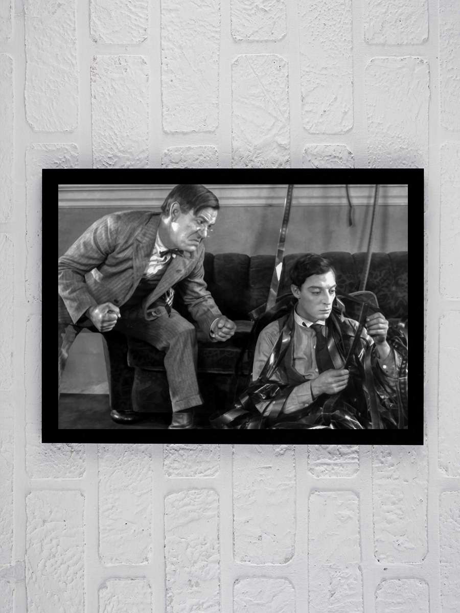 Genç Sherlock - Sherlock Jr. Film Tablo Siyah Çerçeveli Film Poster Afiş Tablo