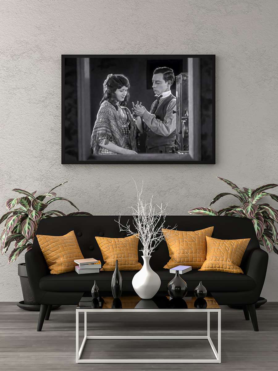 Genç Sherlock - Sherlock Jr. Film Tablo Siyah Çerçeveli Film Poster Afiş Tablo