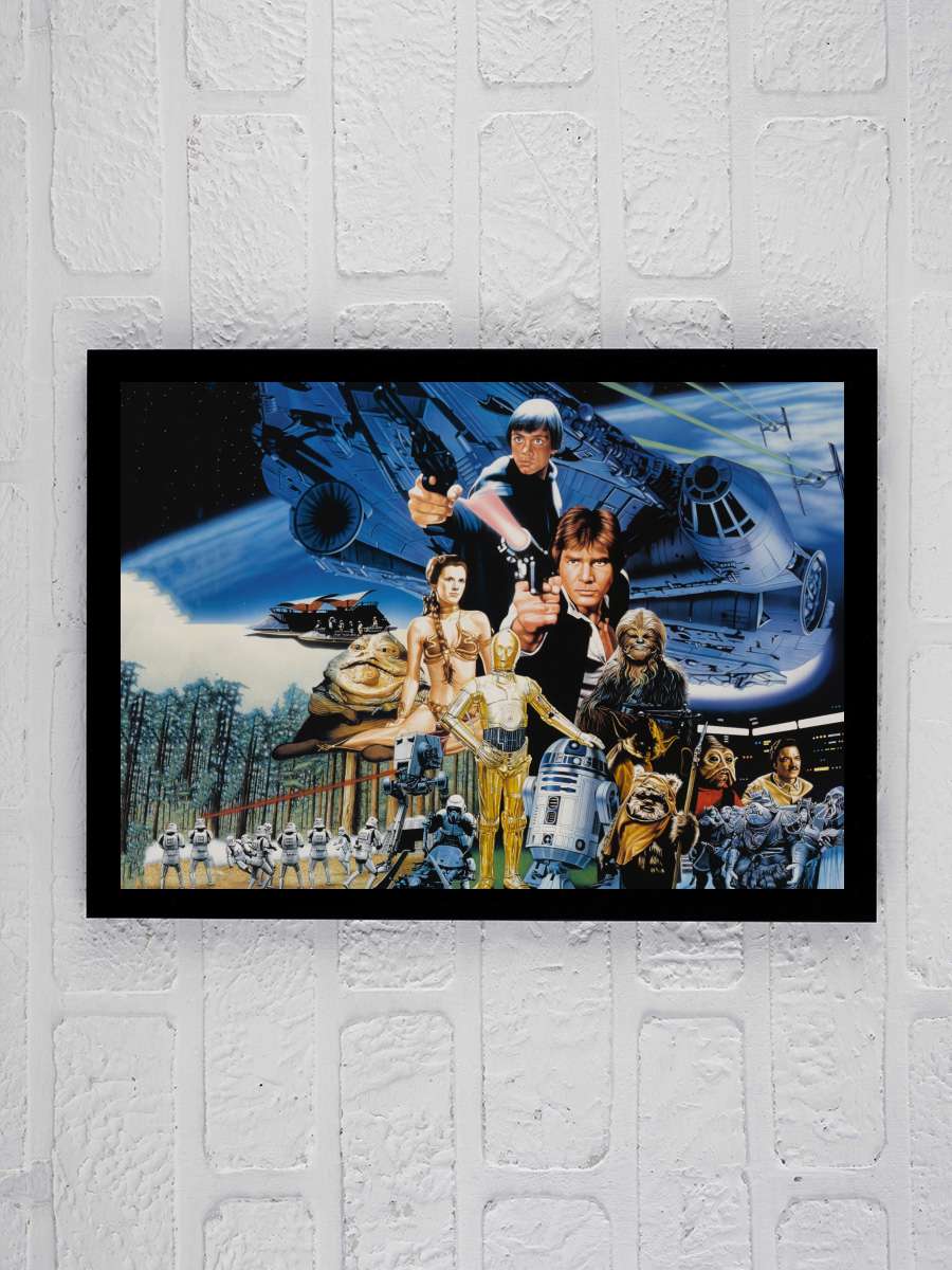 Yıldız Savaşları: Jedi'nin Dönüşü - Return of the Jedi Film Tablo Siyah Çerçeveli Film Poster Afiş Tablo