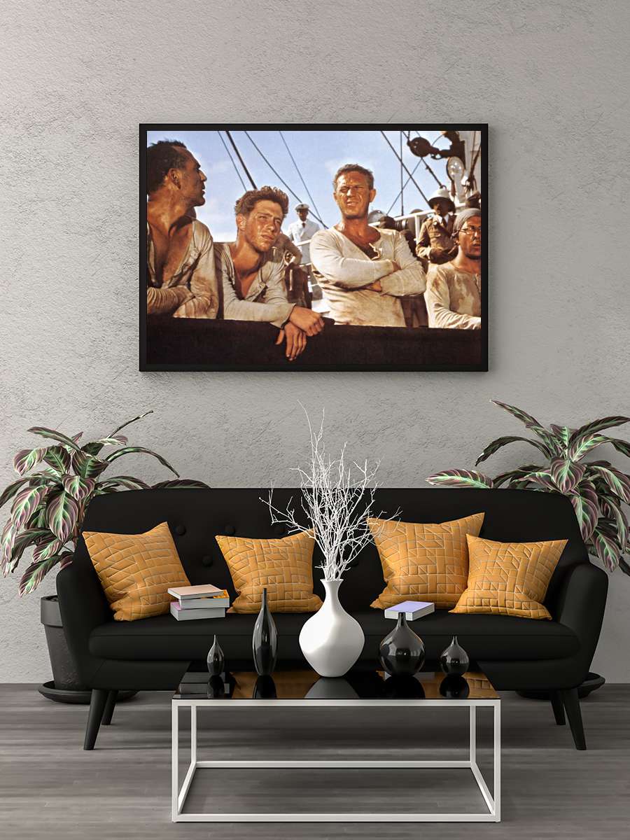 Kelebek - Papillon Film Tablo Siyah Çerçeveli Film Poster Afiş Tablo