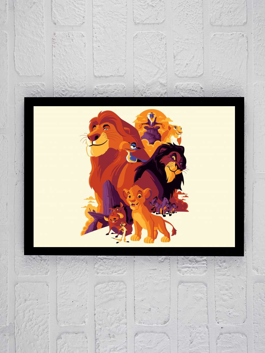 Aslan Kral - The Lion King Film Tablo Siyah Çerçeveli Film Poster Afiş Tablo
