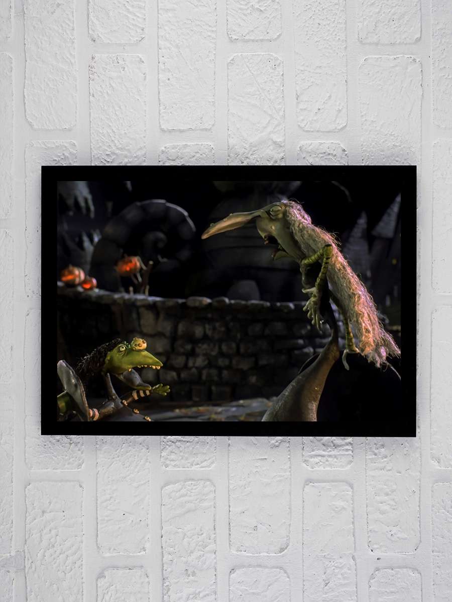 Noel Gecesi Kabusu - The Nightmare Before Christmas Film Tablo Siyah Çerçeveli Film Poster Afiş Tablo