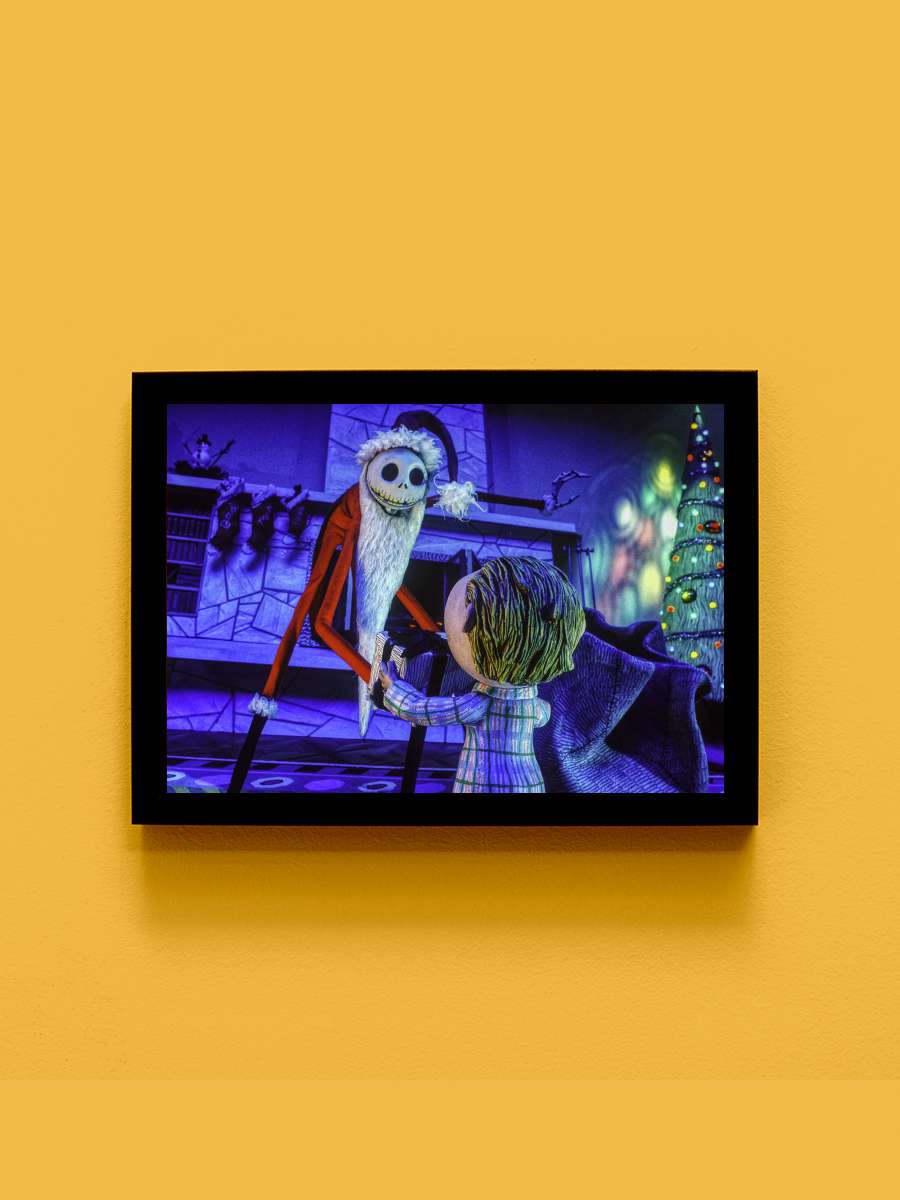 Noel Gecesi Kabusu - The Nightmare Before Christmas Film Tablo Siyah Çerçeveli Film Poster Afiş Tablo - En İyi Fiyatlarla