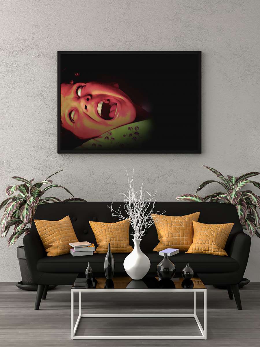 Şeytan - The Exorcist Film Tablo Siyah Çerçeveli Film Poster Afiş Tablo