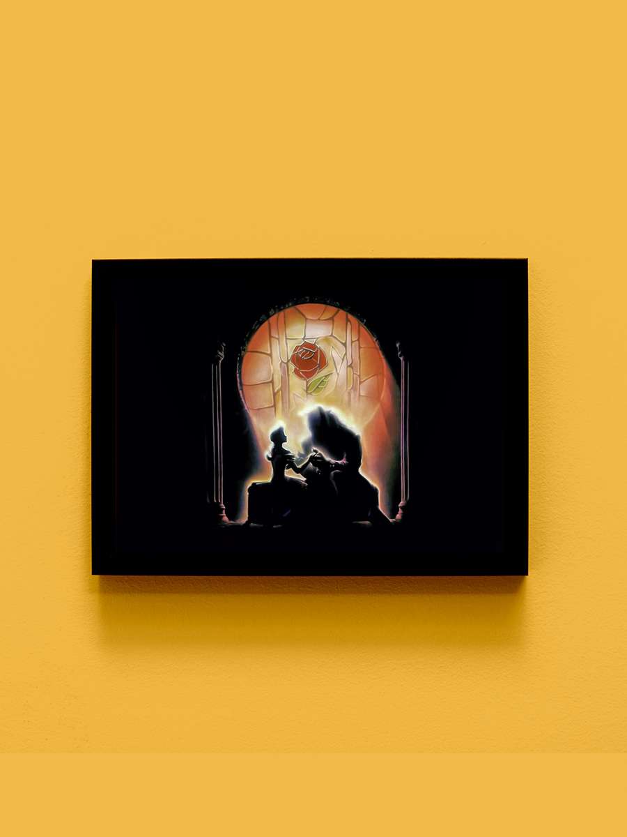 Güzel ve Çirkin - Beauty and the Beast Film Tablo Siyah Çerçeveli Film Poster Afiş Tablo