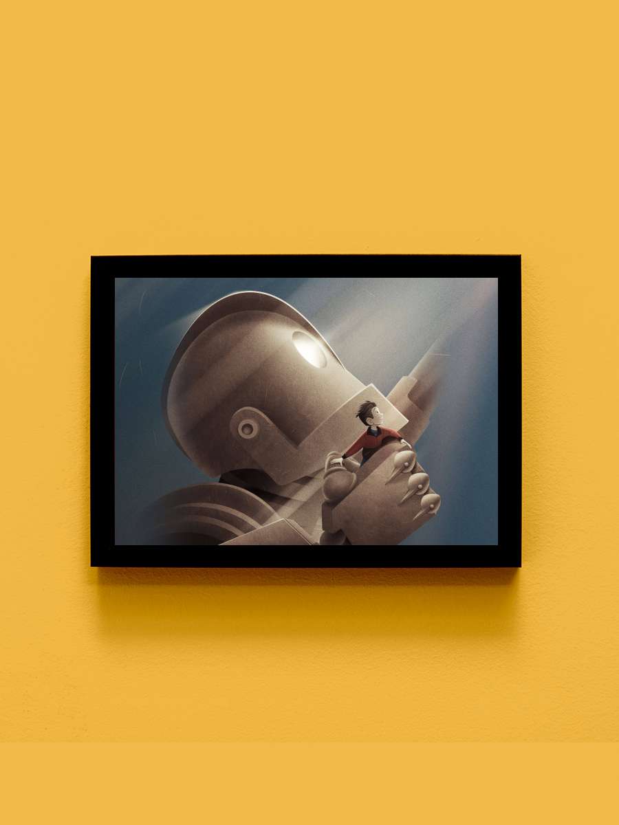 Demir Dev - The Iron Giant Film Tablo Siyah Çerçeveli Film Poster Afiş Tablo