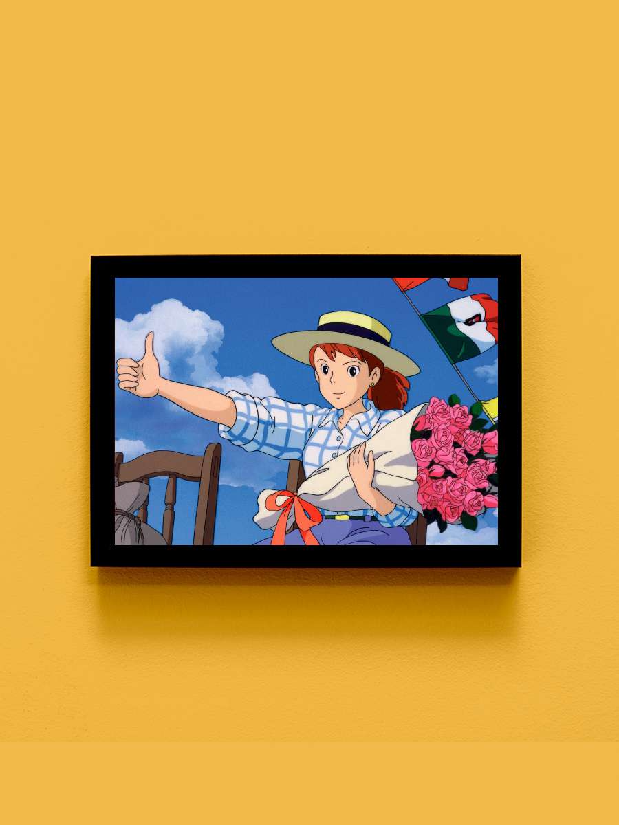 Kırmızı Kanatlar - 紅の豚 Film Tablo Siyah Çerçeveli Film Poster Afiş Tablo - En İyi Fiyatlarla