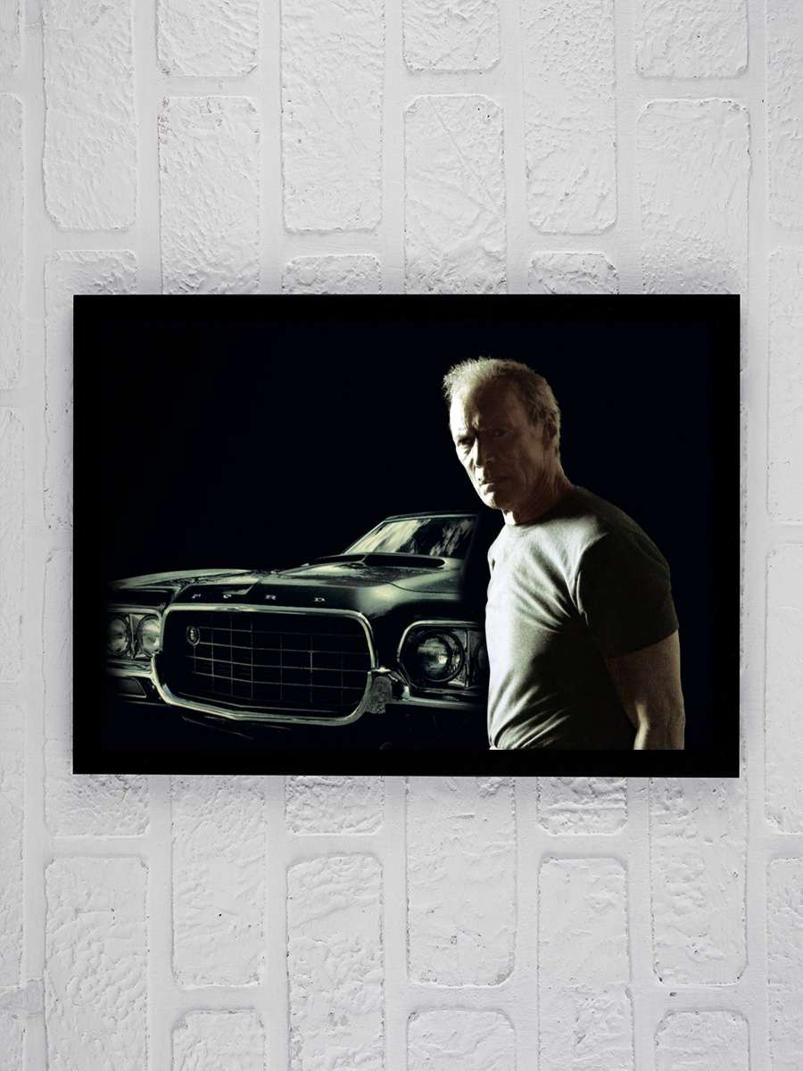 Gran Torino Film Tablo Siyah Çerçeveli Film Poster Afiş Tablo