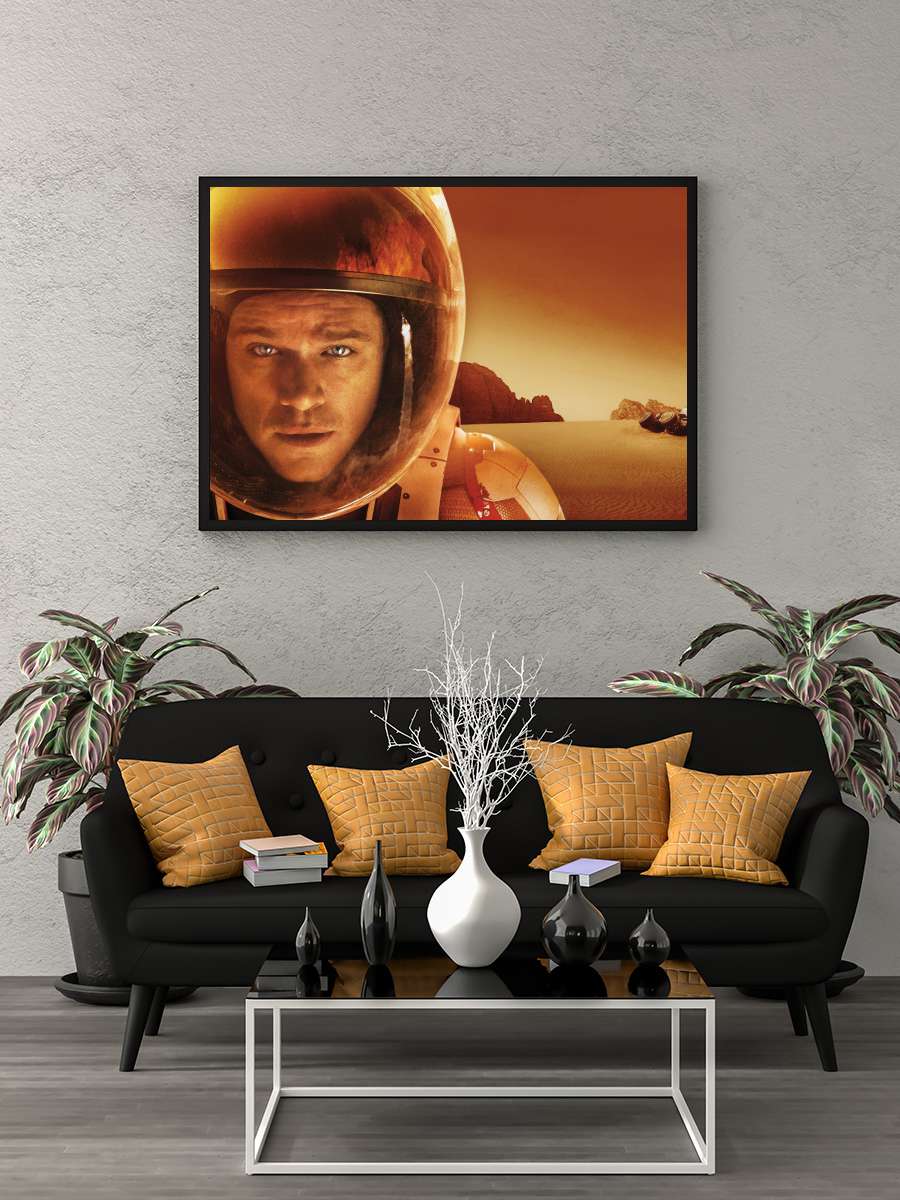 Marslı - The Martian Film Tablo Siyah Çerçeveli Film Poster Afiş Tablo