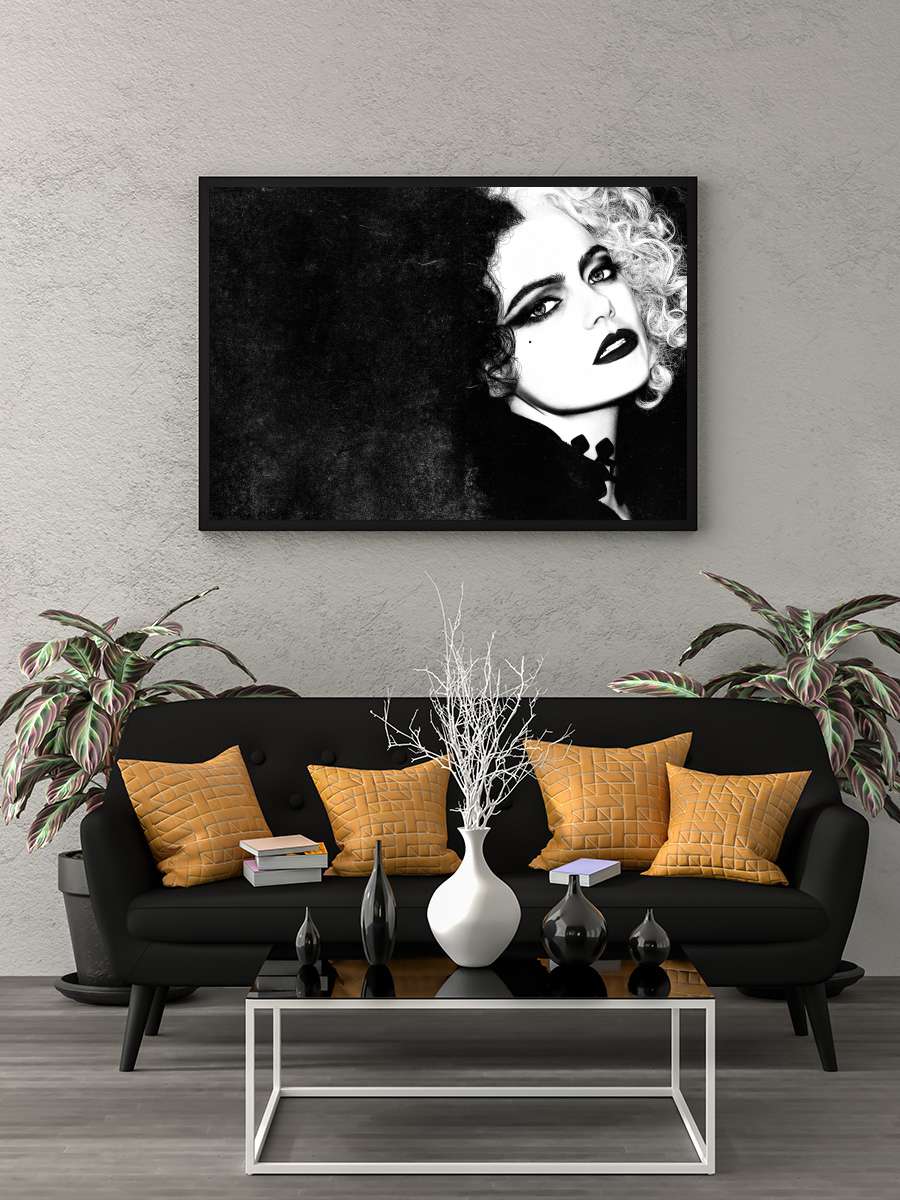 Cruella Film Tablo Siyah Çerçeveli Film Poster Afiş Tablo