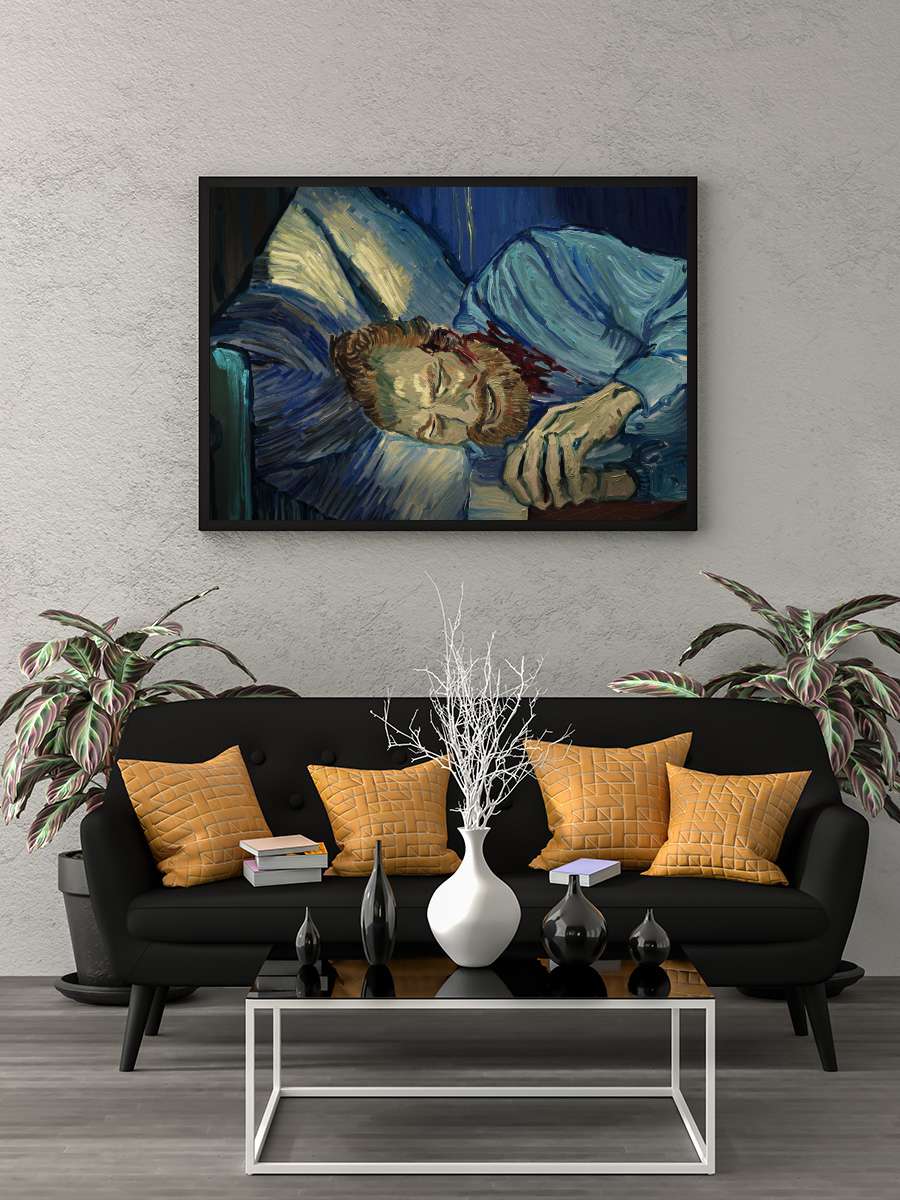 Vincent'ten Sevgilerle - Loving Vincent Film Tablo Siyah Çerçeveli Film Poster Afiş Tablo
