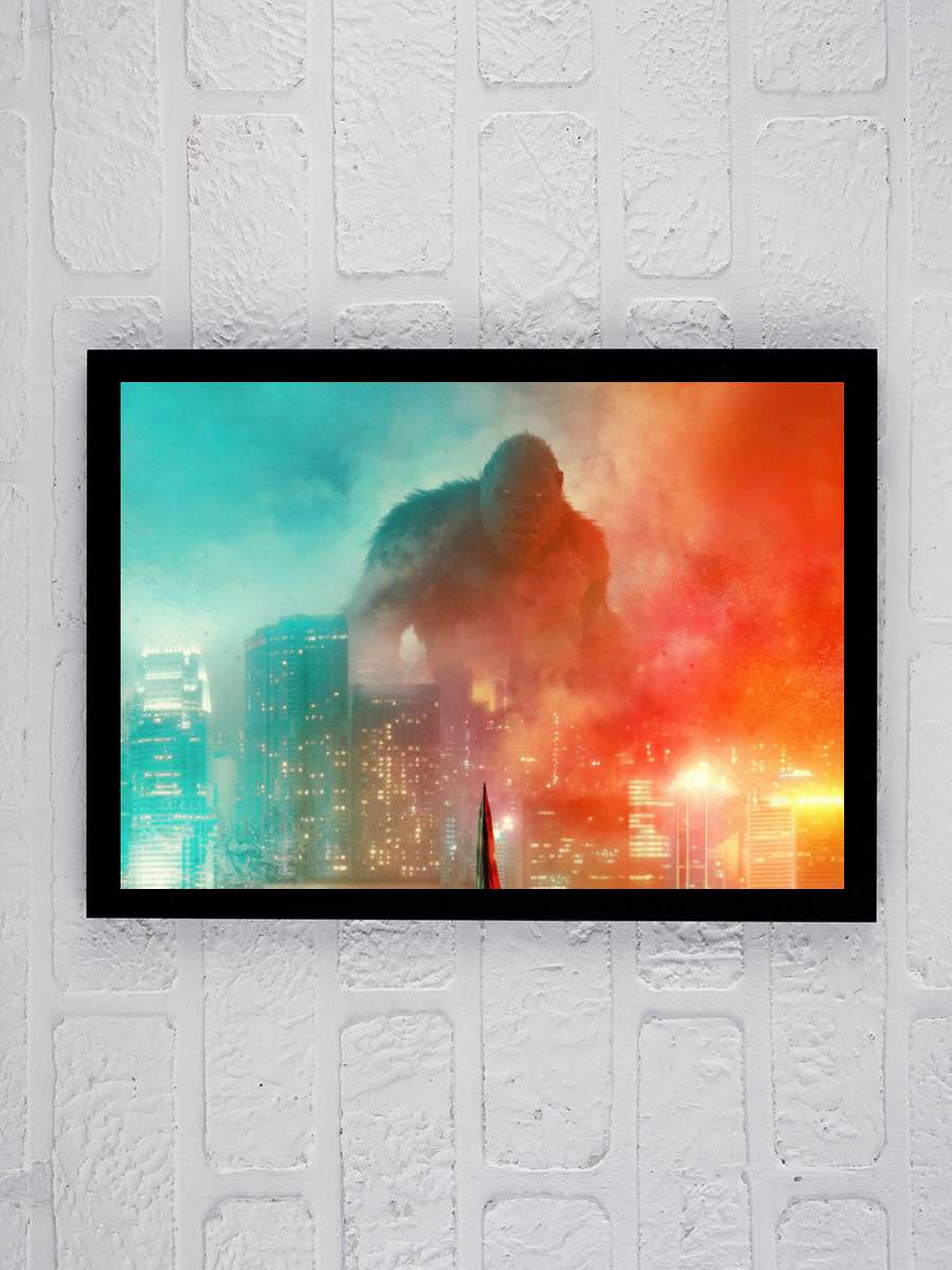 Godzilla vs. Kong Film Tablo Siyah Çerçeveli Film Poster Afiş Tablo