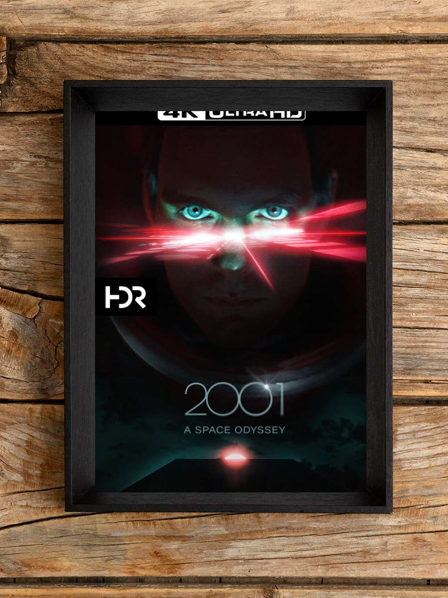 2001: Uzay Yolu Macerası - 2001: A Space Odyssey Film Tablo Siyah Çerçeveli Film Poster Afiş Tablo