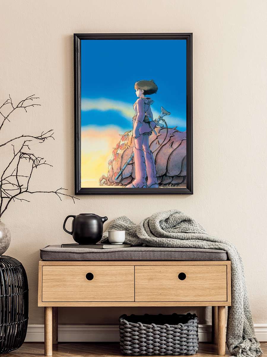 Rüzgarlı Vadi - 風の谷のナウシカ Film Tablo Siyah Çerçeveli Film Poster Afiş Tablo