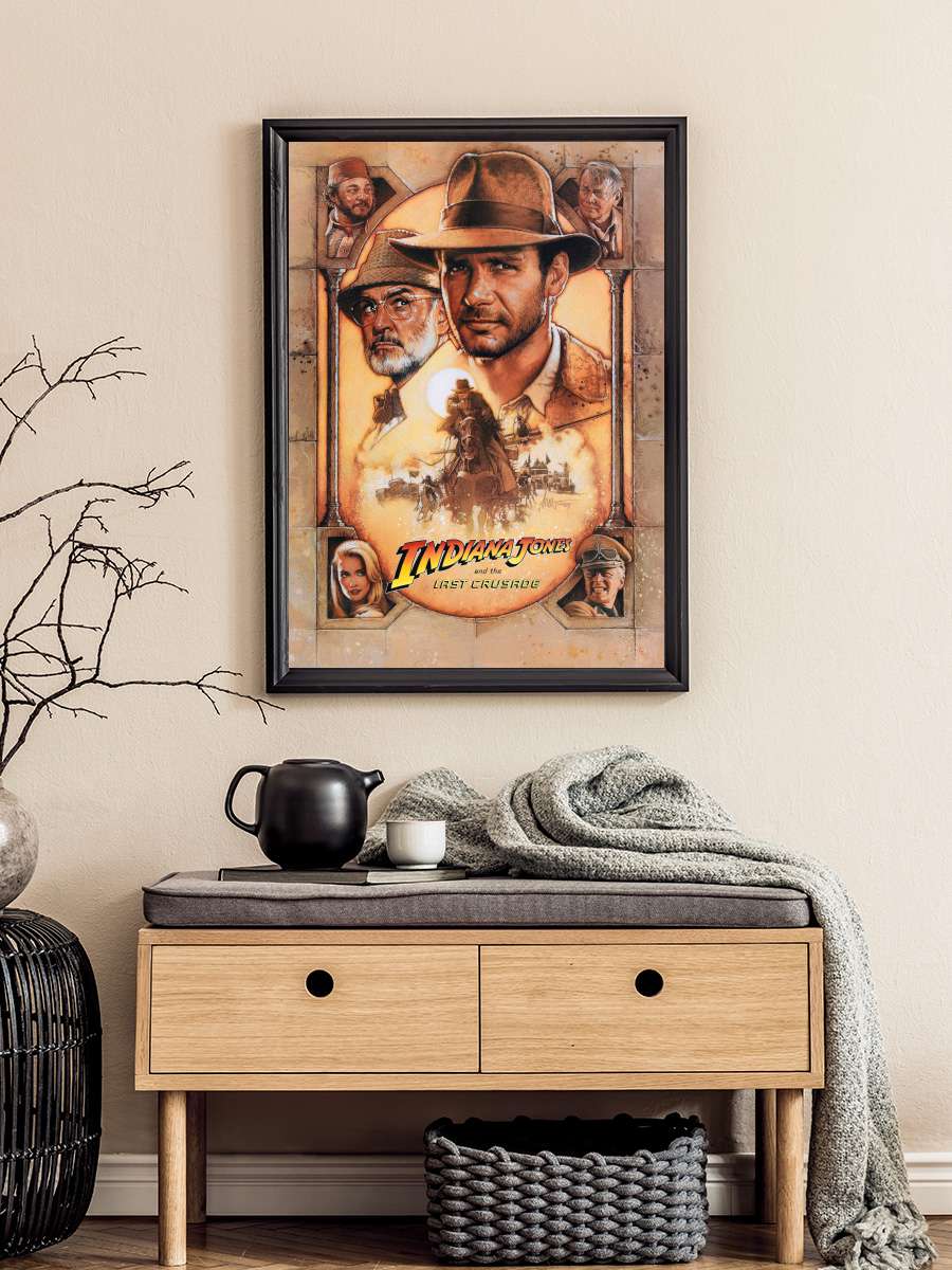 Indiana Jones: Son Macera - Indiana Jones and the Last Crusade Film Tablo Siyah Çerçeveli Film Poster Afiş Tablo
