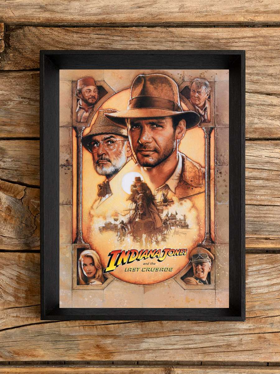 Indiana Jones: Son Macera - Indiana Jones and the Last Crusade Film Tablo Siyah Çerçeveli Film Poster Afiş Tablo