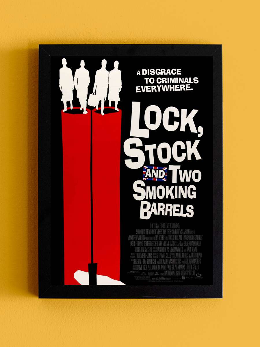 Ateşten Kalbe, Akıldan Dumana - Lock, Stock and Two Smoking Barrels Film Tablo Siyah Çerçeveli Film Poster Afiş Tablo
