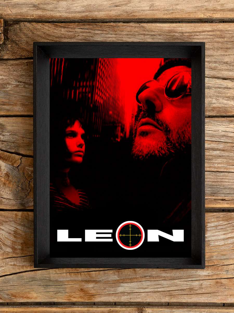 Sevginin Gücü - Léon: The Professional Film Tablo Siyah Çerçeveli Film Poster Afiş Tablo