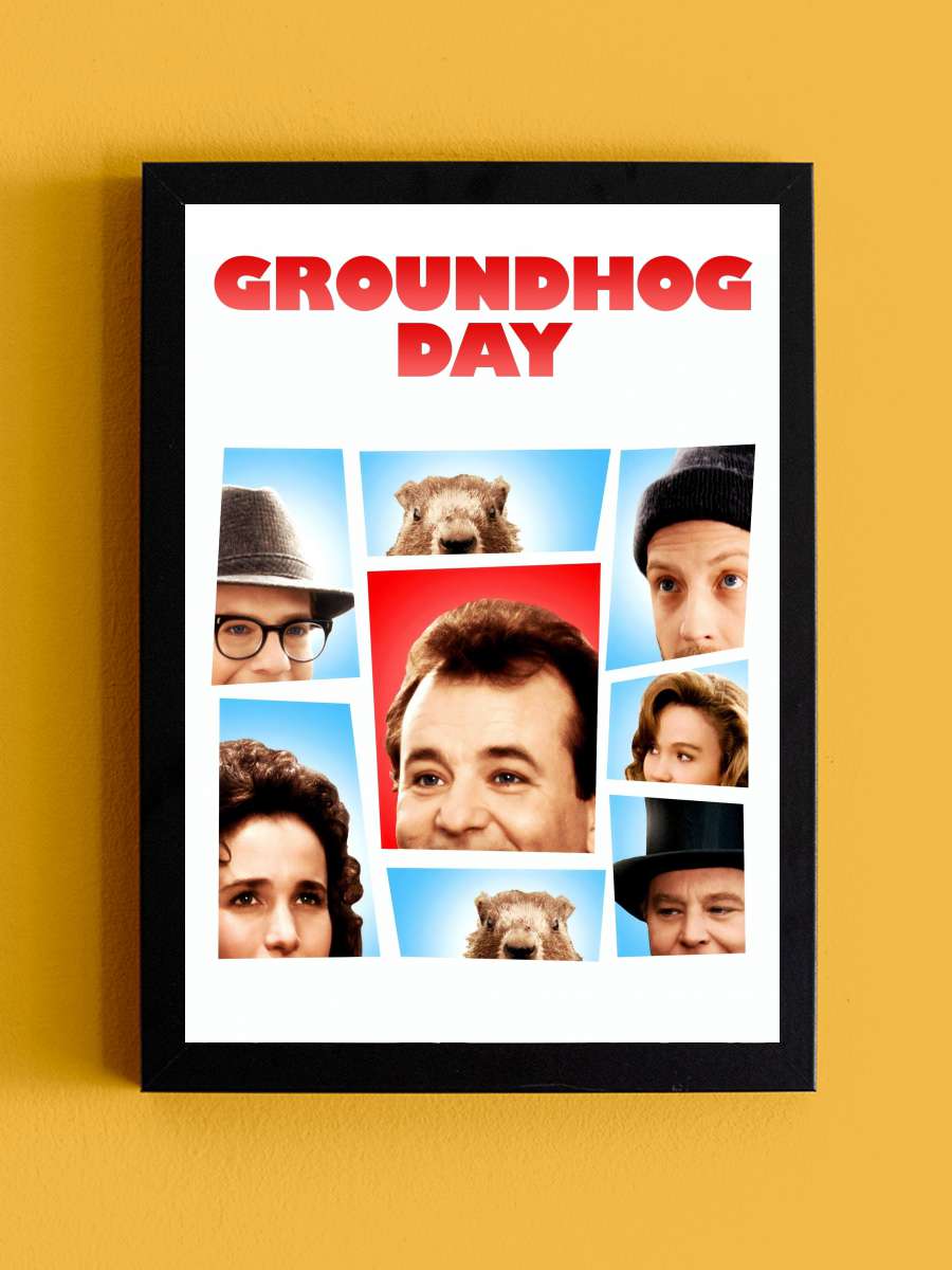 Bugün Aslında Dündü - Groundhog Day Film Tablo Siyah Çerçeveli Film Poster Afiş Tablo - En İyi Fiyatlarla