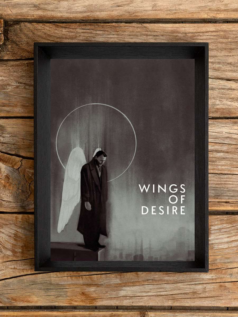 Arzunun Kanatları - Der Himmel über Berlin Film Tablo Siyah Çerçeveli Film Poster Afiş Tablo