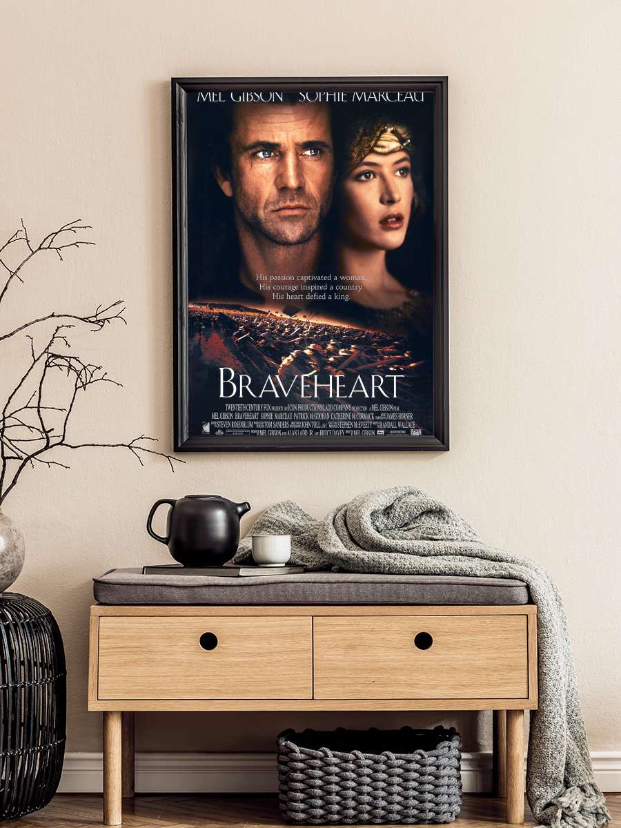 Cesur Yürek - Braveheart Film Tablo Siyah Çerçeveli Film Poster Afiş Tablo