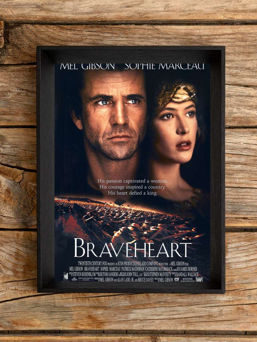 Cesur Yürek - Braveheart Film Tablo Siyah Çerçeveli Film Poster Afiş Tablo