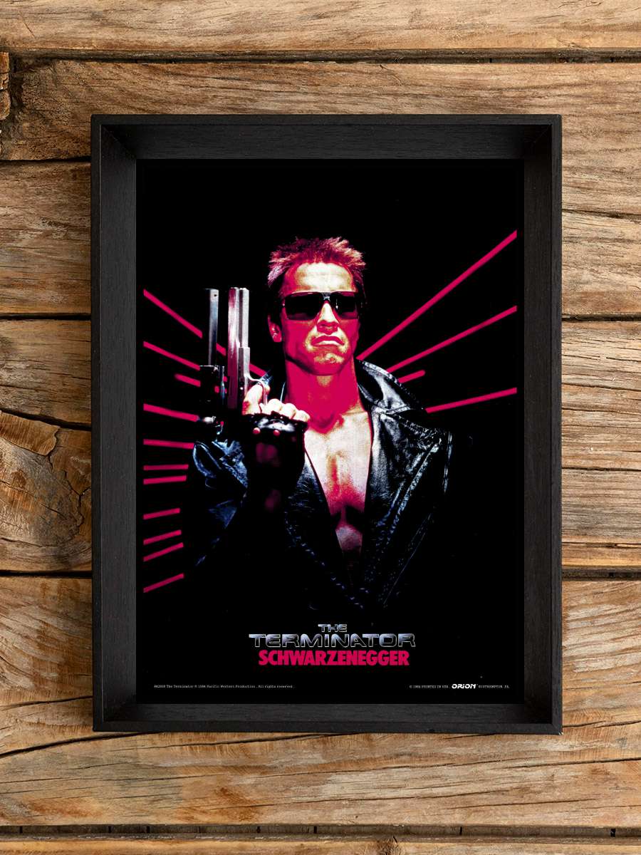Terminatör - The Terminator Film Tablo Siyah Çerçeveli Film Poster Afiş Tablo