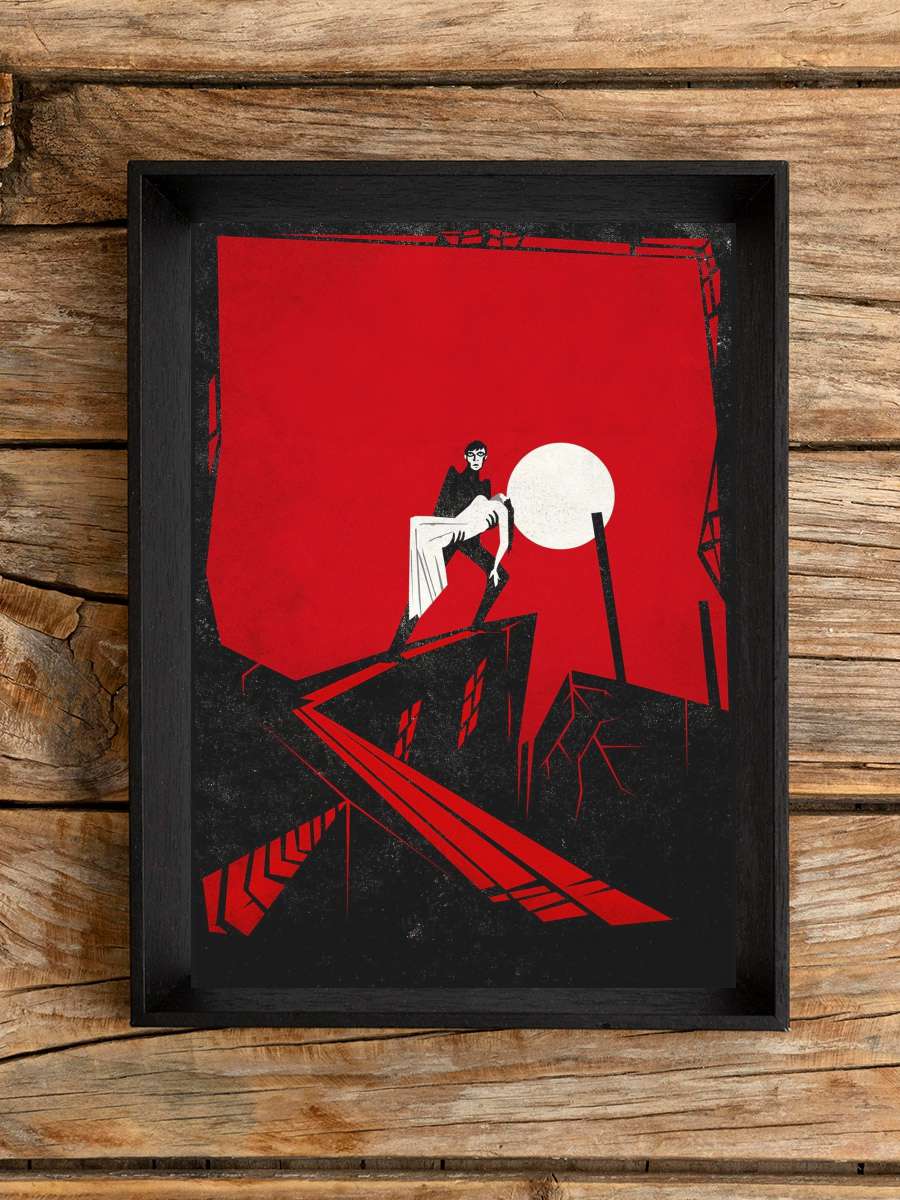 Dr. Caligari'nin Muayenehanesi - Das Cabinet des Dr. Caligari Film Tablo Siyah Çerçeveli Film Poster Afiş Tablo