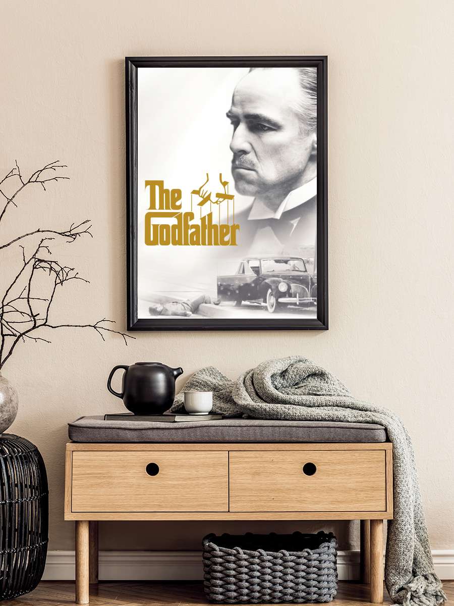 Baba - The Godfather Film Tablo Siyah Çerçeveli Film Poster Afiş Tablo