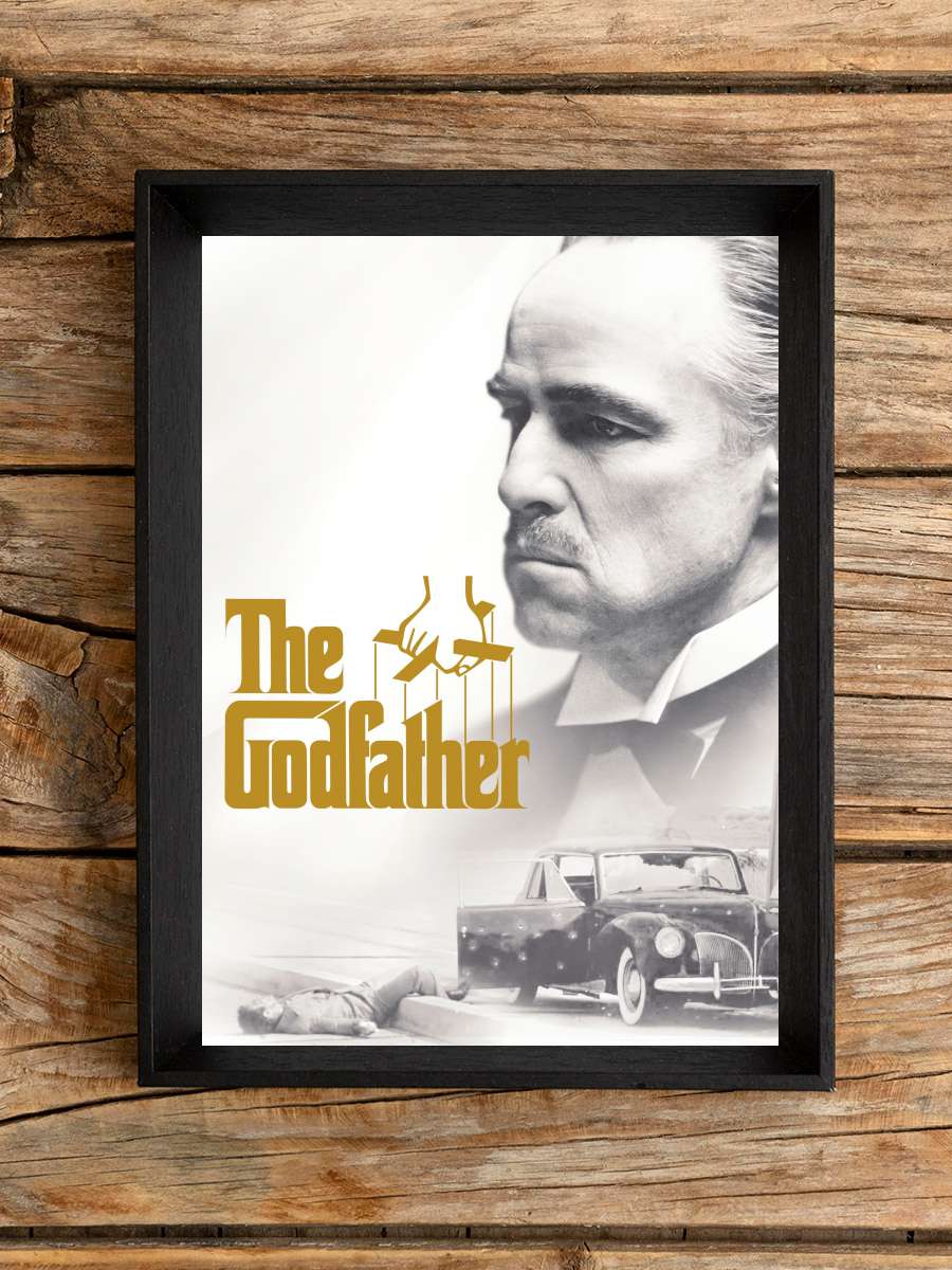 Baba - The Godfather Film Tablo Siyah Çerçeveli Film Poster Afiş Tablo