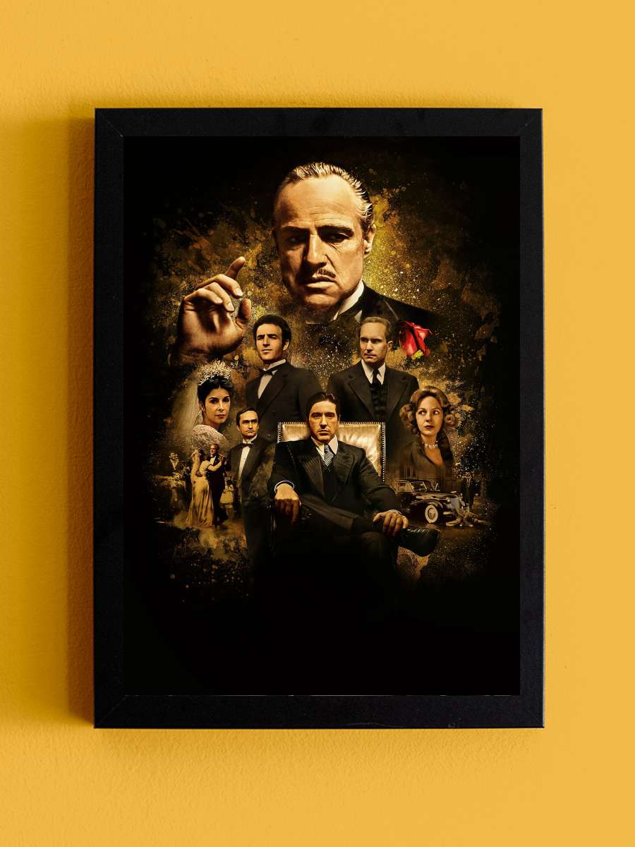 Baba - The Godfather Film Tablo Siyah Çerçeveli Film Poster Afiş Tablo - En İyi Fiyatlarla