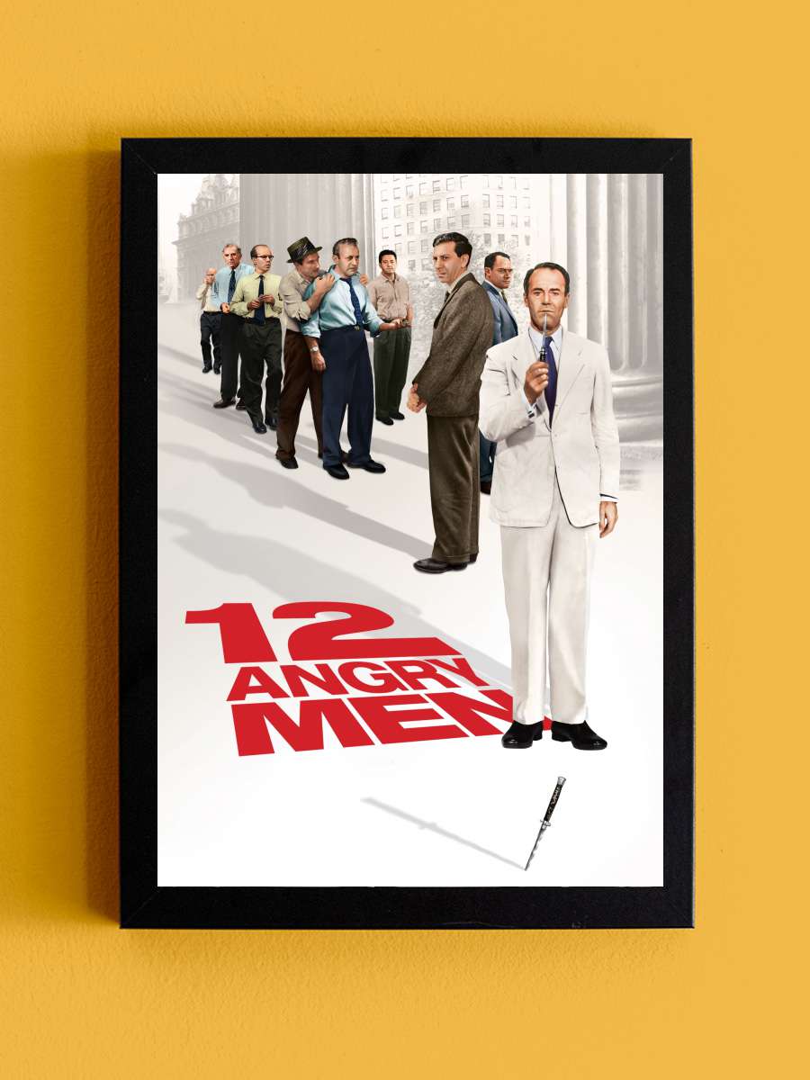 12 Öfkeli Adam - 12 Angry Men Film Tablo Siyah Çerçeveli Film Poster Afiş Tablo - En İyi Fiyatlarla