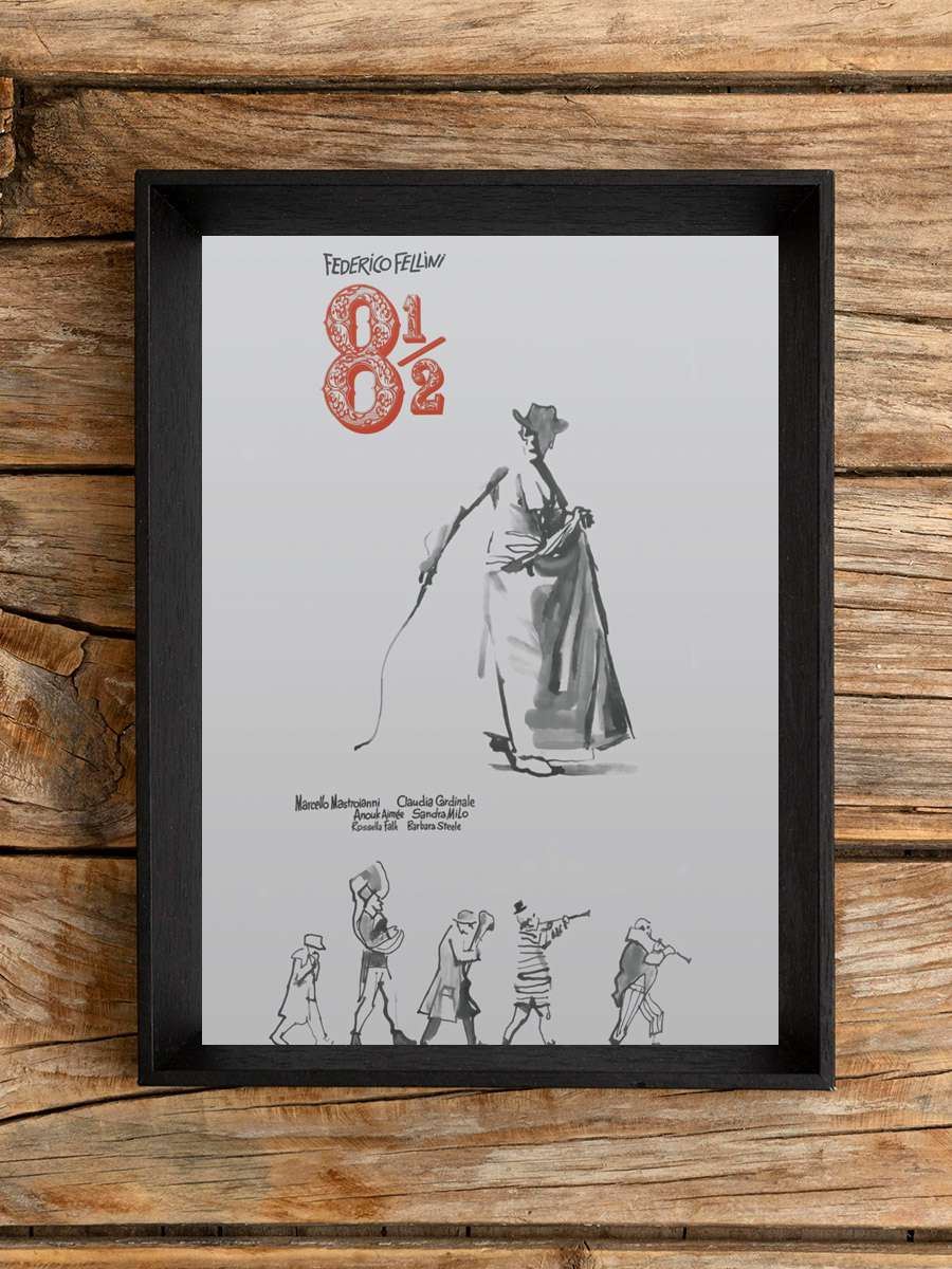 Sekiz Buçuk - 8½ Film Tablo Siyah Çerçeveli Film Poster Afiş Tablo