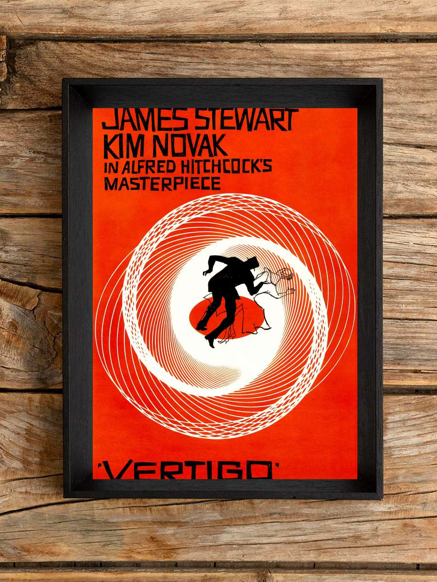 Ölüm Korkusu - Vertigo Film Tablo Siyah Çerçeveli Film Poster Afiş Tablo