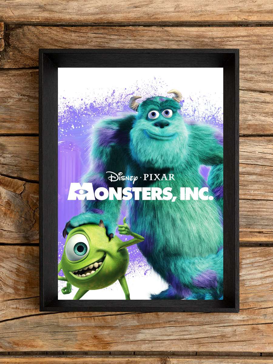 Sevimli Canavarlar - Monsters, Inc. Film Tablo Siyah Çerçeveli Film Poster Afiş Tablo